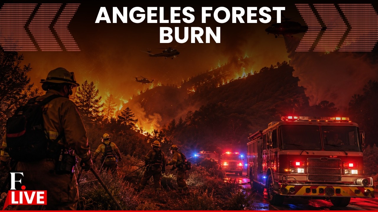 Wildfire Triggers Evacuations After Reaching Angeles National Forest | LIVE cover art