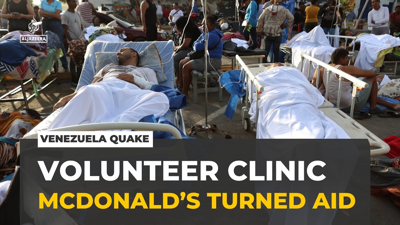 Venezuela's earthquake survivors: Volunteers turn Mcdonald’s into clinic cover art