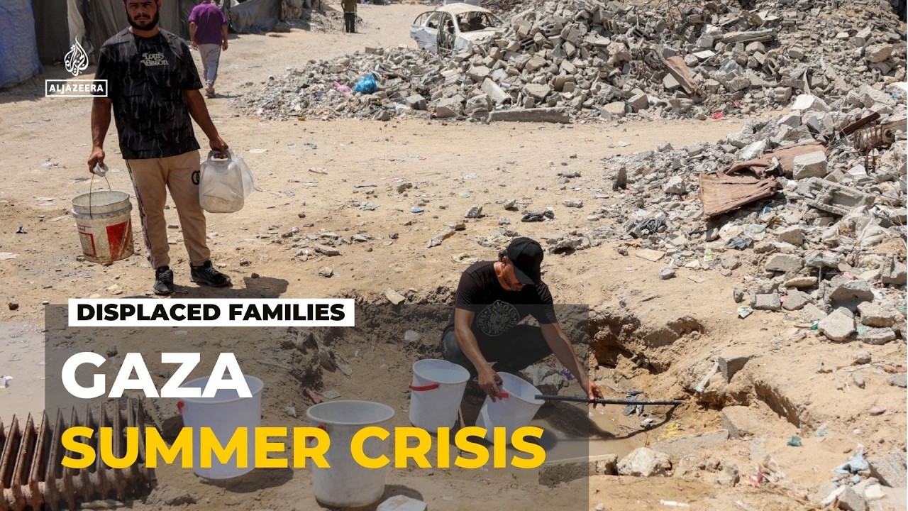 Gaza heat worsens displacement crisis: Palestinian families lack access to water and shelter cover art