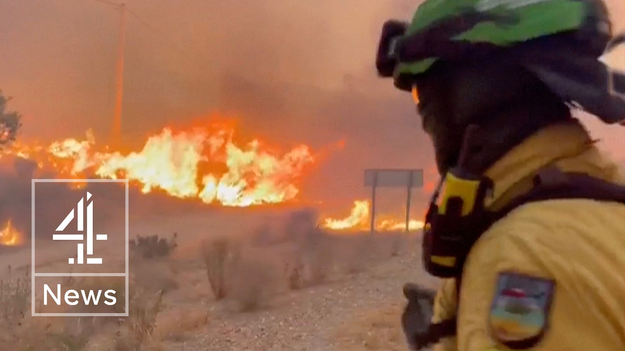 Hundreds of firefighters deployed after ‘terrifying’ Spain wildfires cover art