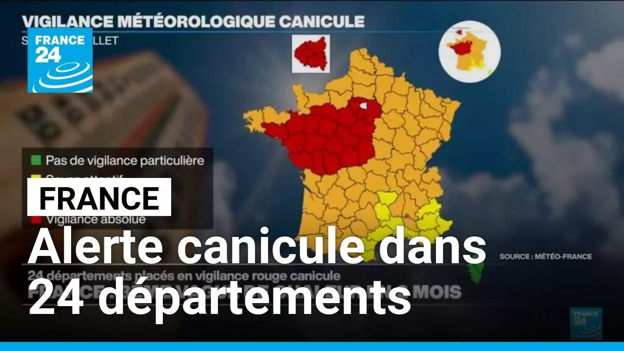 Troisième vague de chaleur en deux mois en France : 24 départements en vigilance rouge canicule cover art