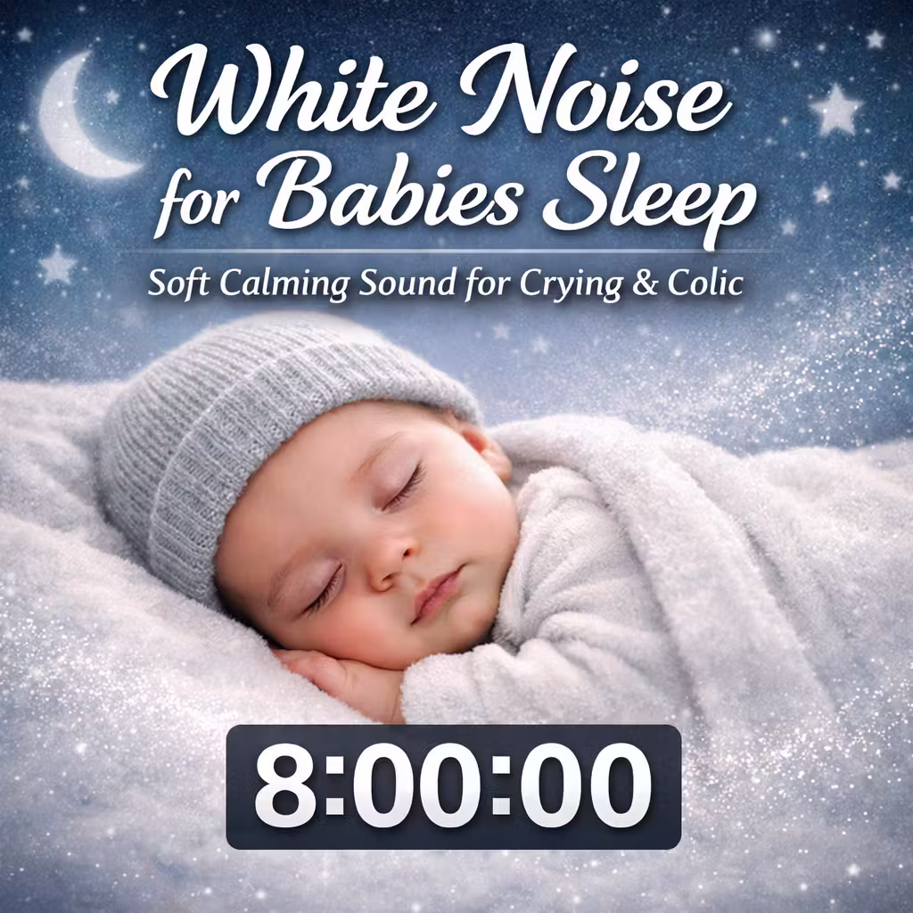 White Noise for Babies Sleep Soft Calming Sound for Crying & Colic 8 Hours cover art