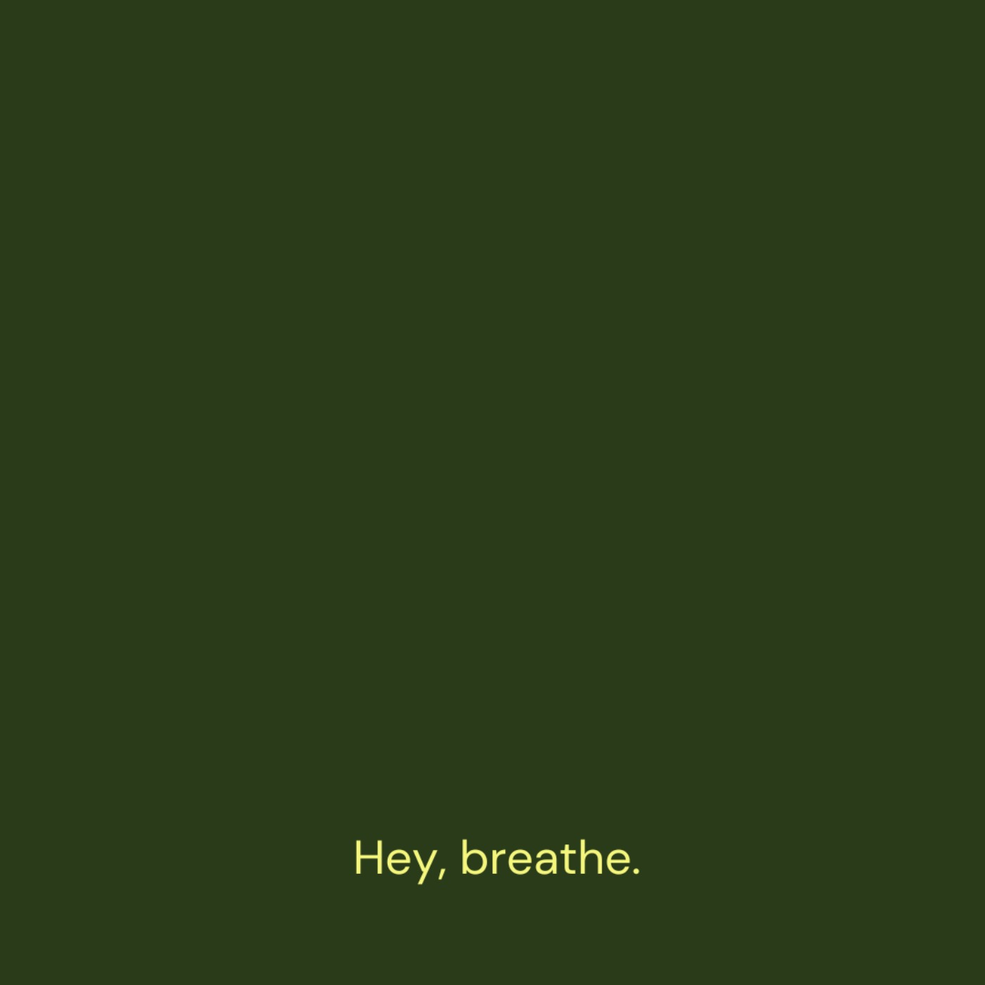 hey, breathe. cover art