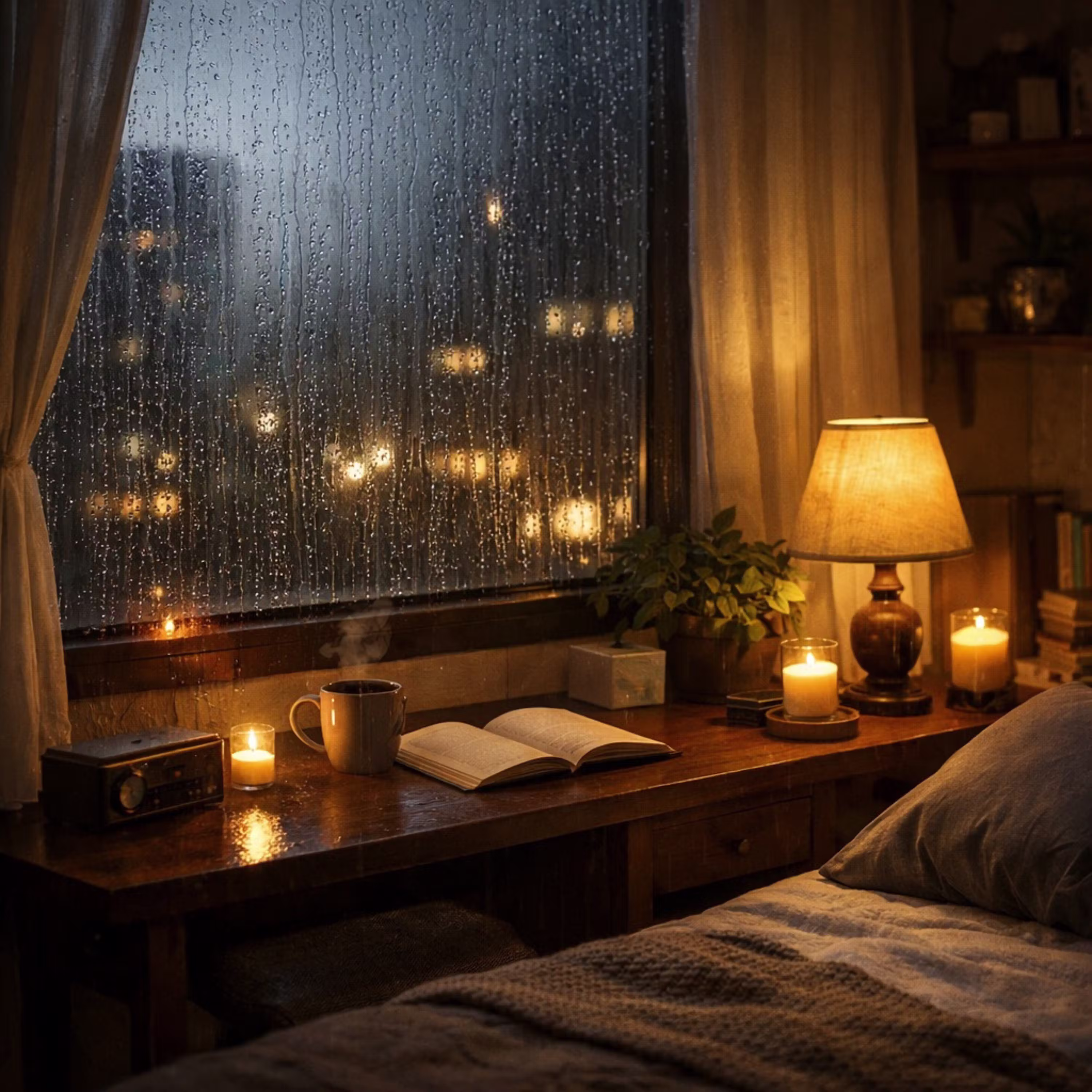 Indoor Rain Sounds | Sleep, Study, Relax | No Thunder 🌧️