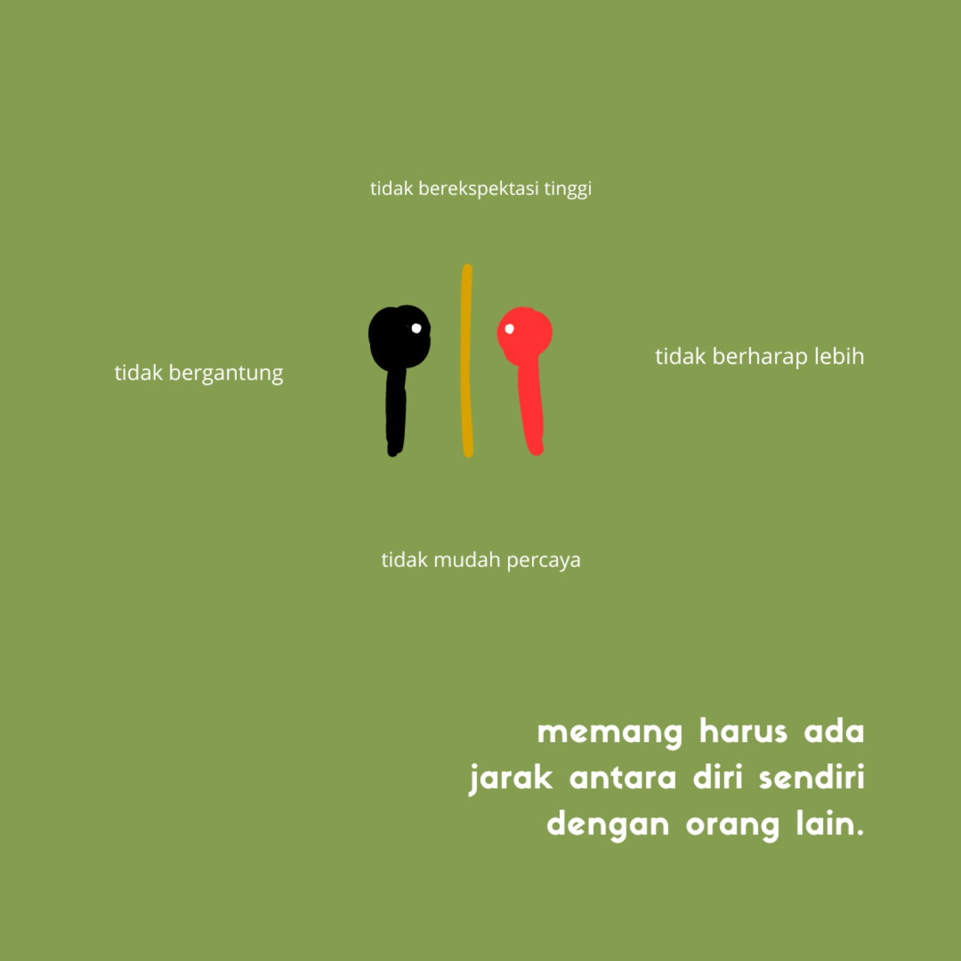 space antara diri sendiri dengan orang lain. cover art
