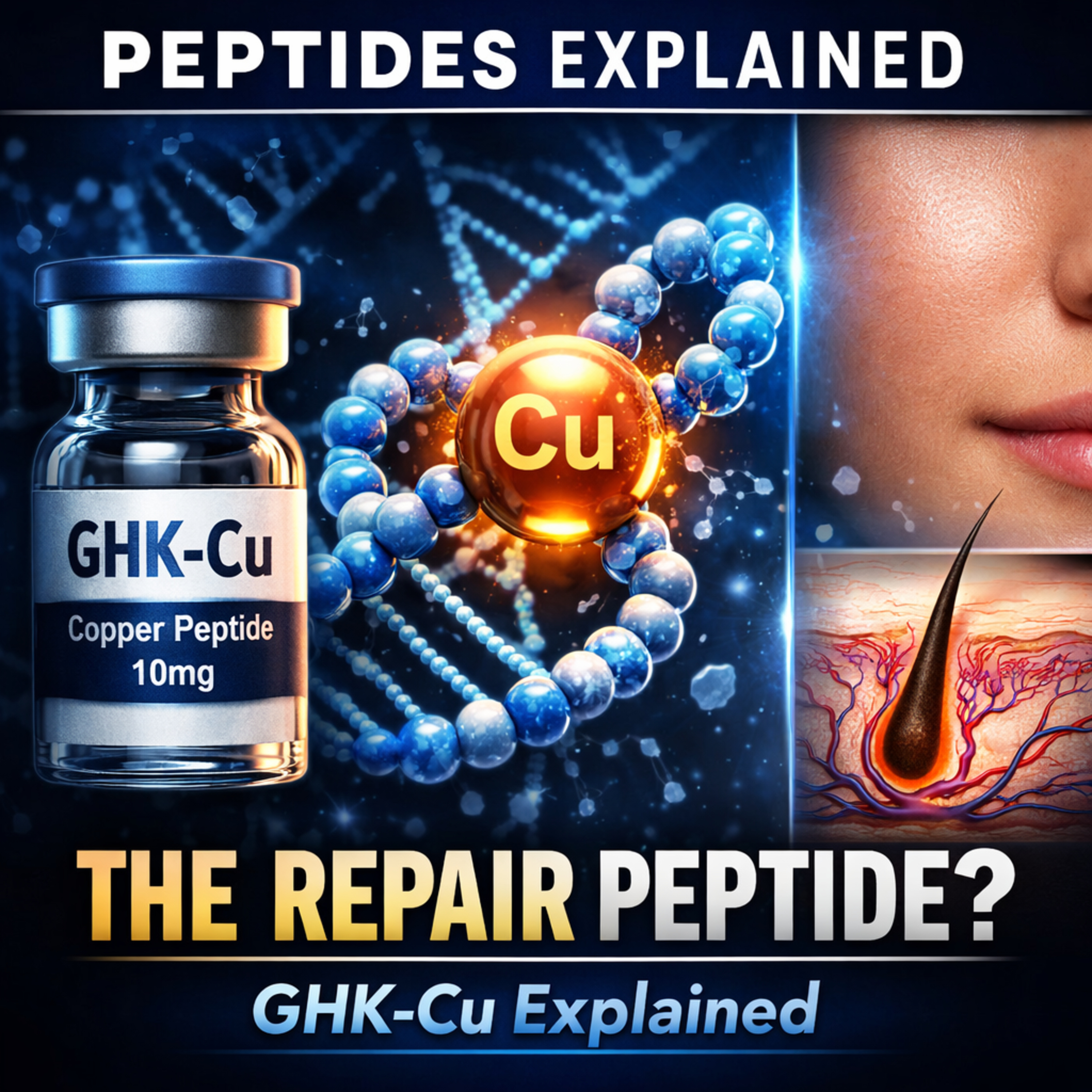 GHK-Cu Explained: The Science Behind the Copper Peptide for Skin, Hair, and Healing cover art