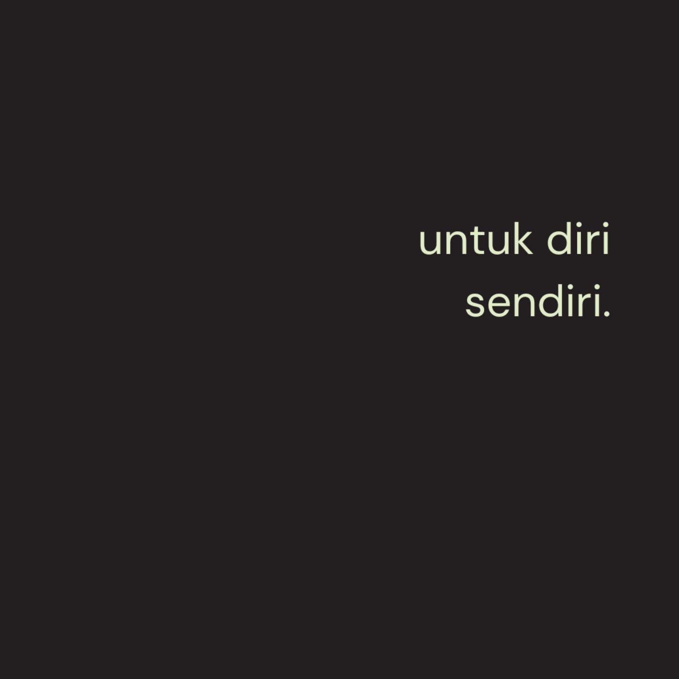 teruntuk diri sendiri cover art