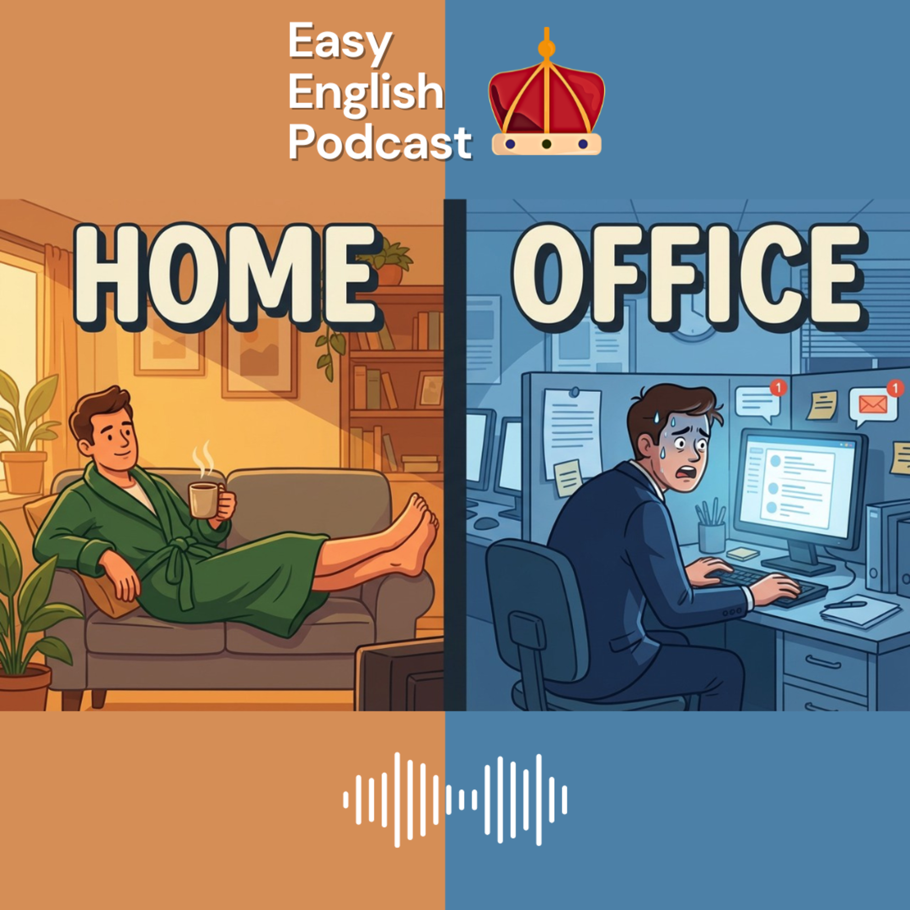 Remote Work vs. Office - Which is better? Talking about Work Types in English | Easy English Podcast