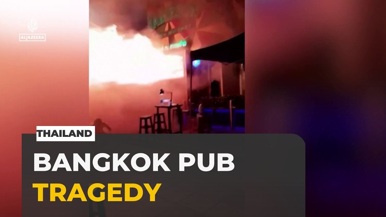 At least 27 people died and 63 were injured in a deadly fire at a Bangkok pub. cover art