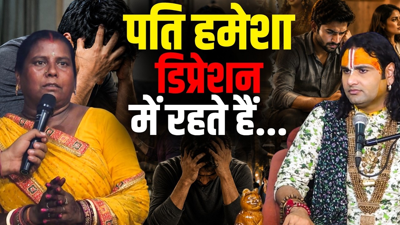 पति हमेशा डिप्रेशन में रहते हैं... क्या करें? | Aniruddhacharya Ji cover art