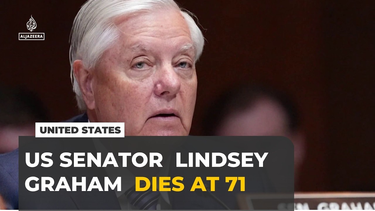 US Republican Senator Lindsey Graham has died aged 71. cover art