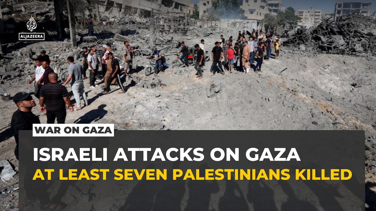 Israeli forces kill at least seven Palestinians in latest attacks on Gaza cover art