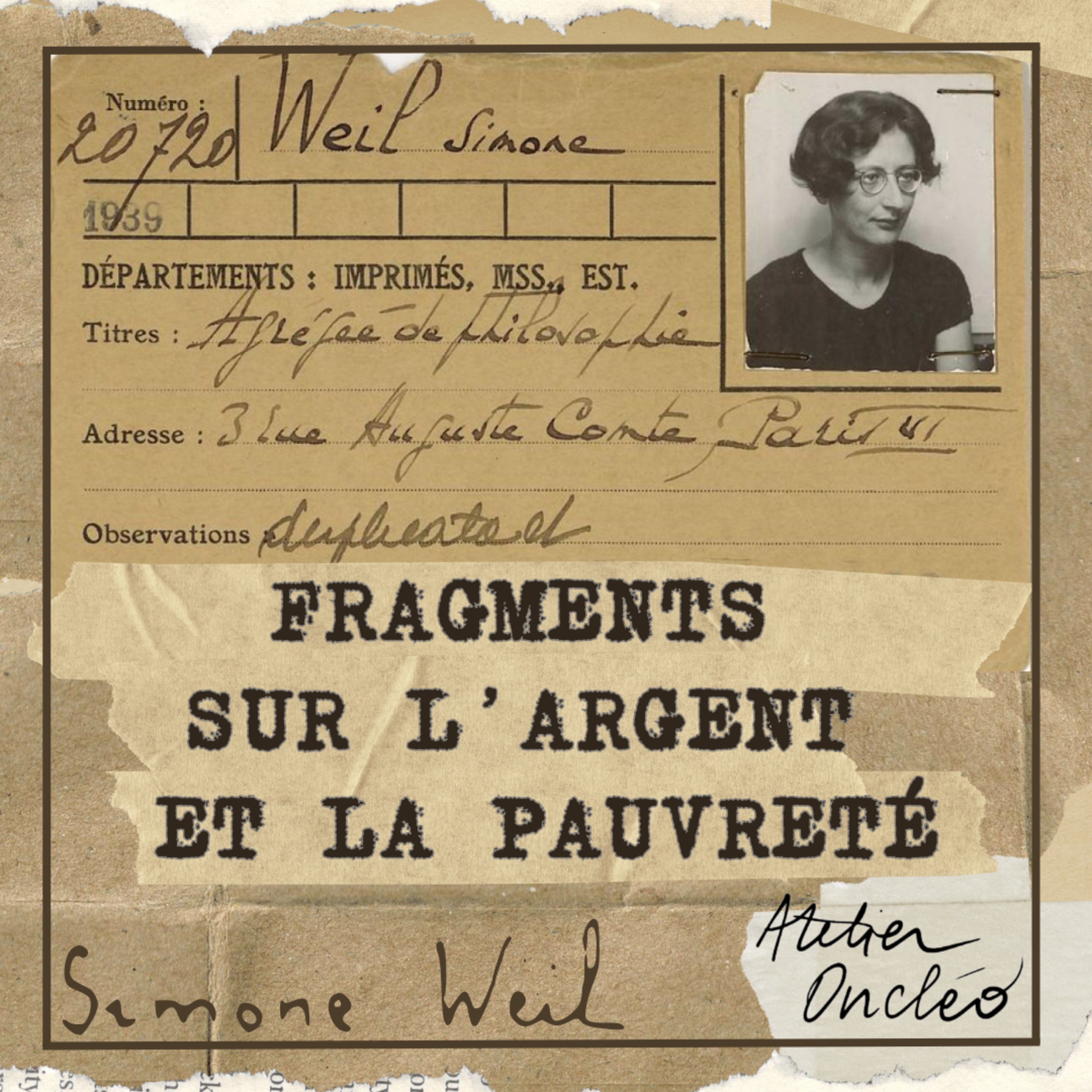 Simone Weil • Fragments sur l'argent (et la pauvreté) cover art