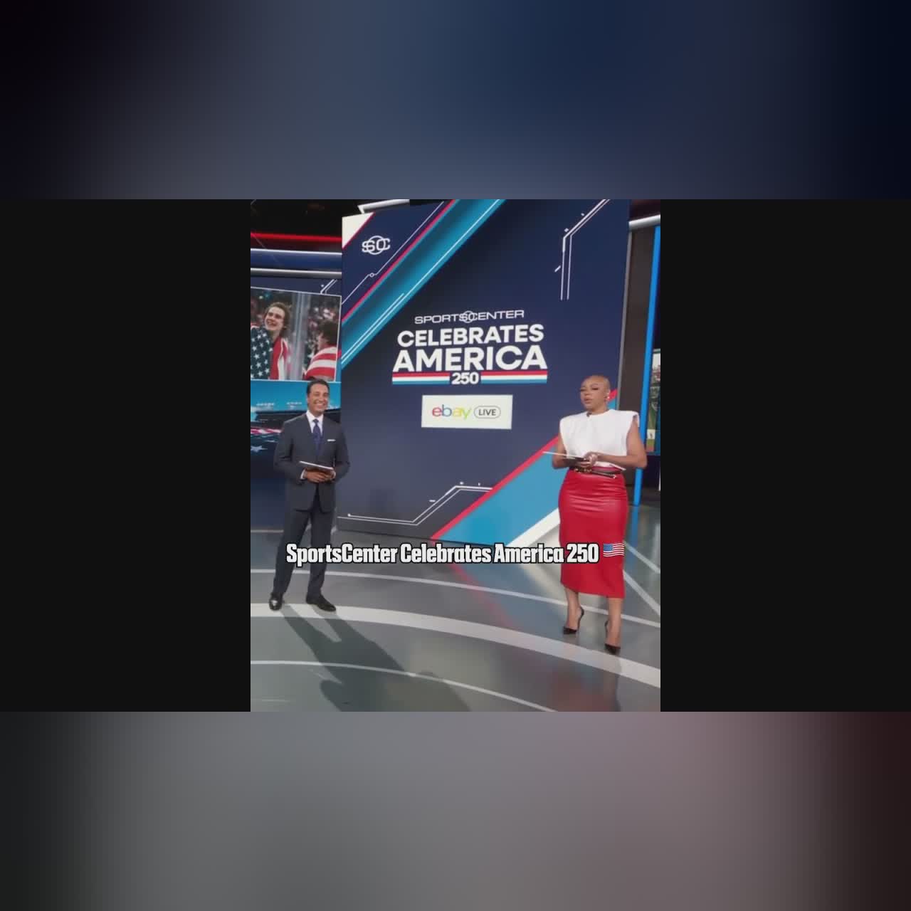 Christine Williamson and Kevin Negandhi kick off SportsCenter’s celebration of America 250 🇺🇸