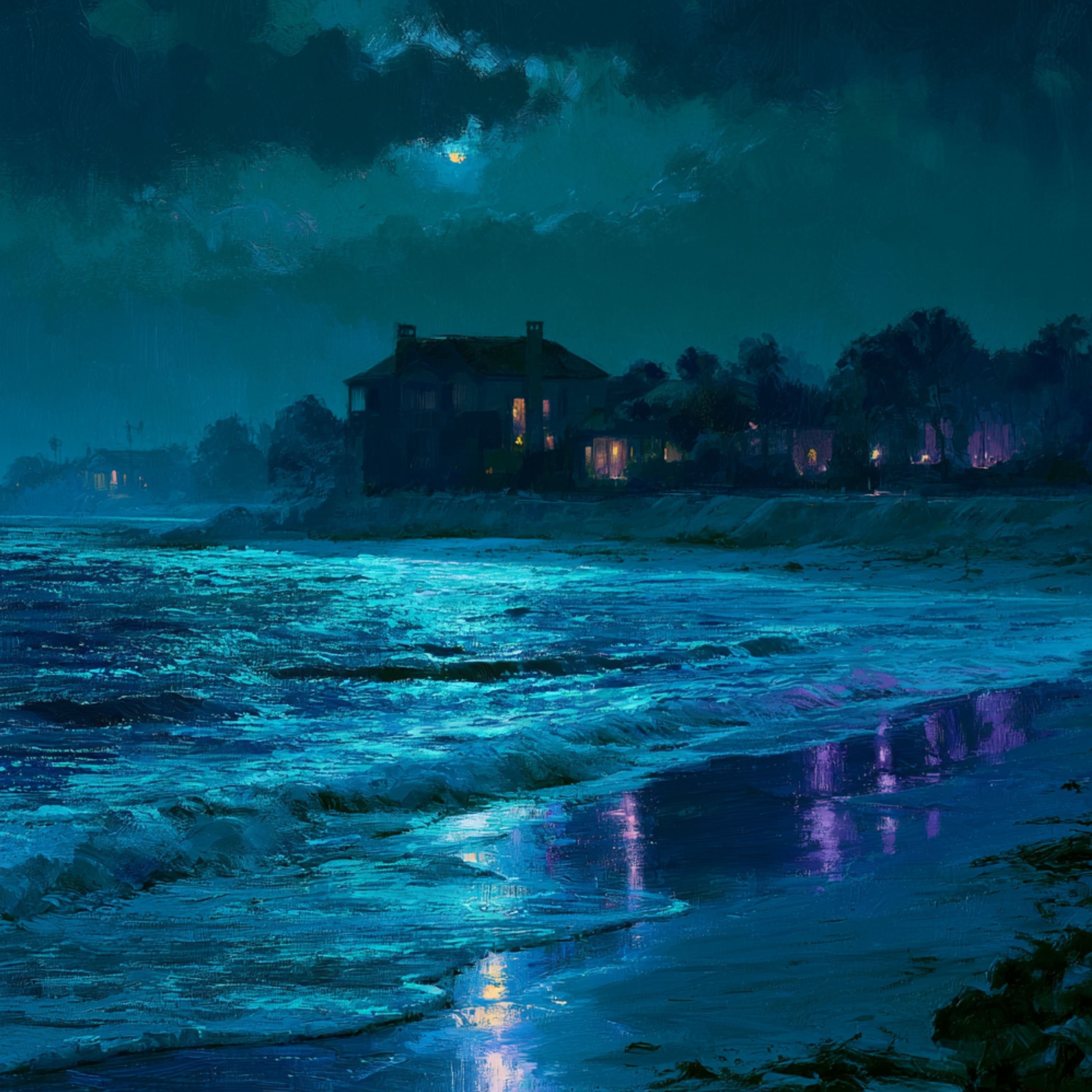 Calm Seaside Night | Gentle Waves and Coastal Breeze cover art
