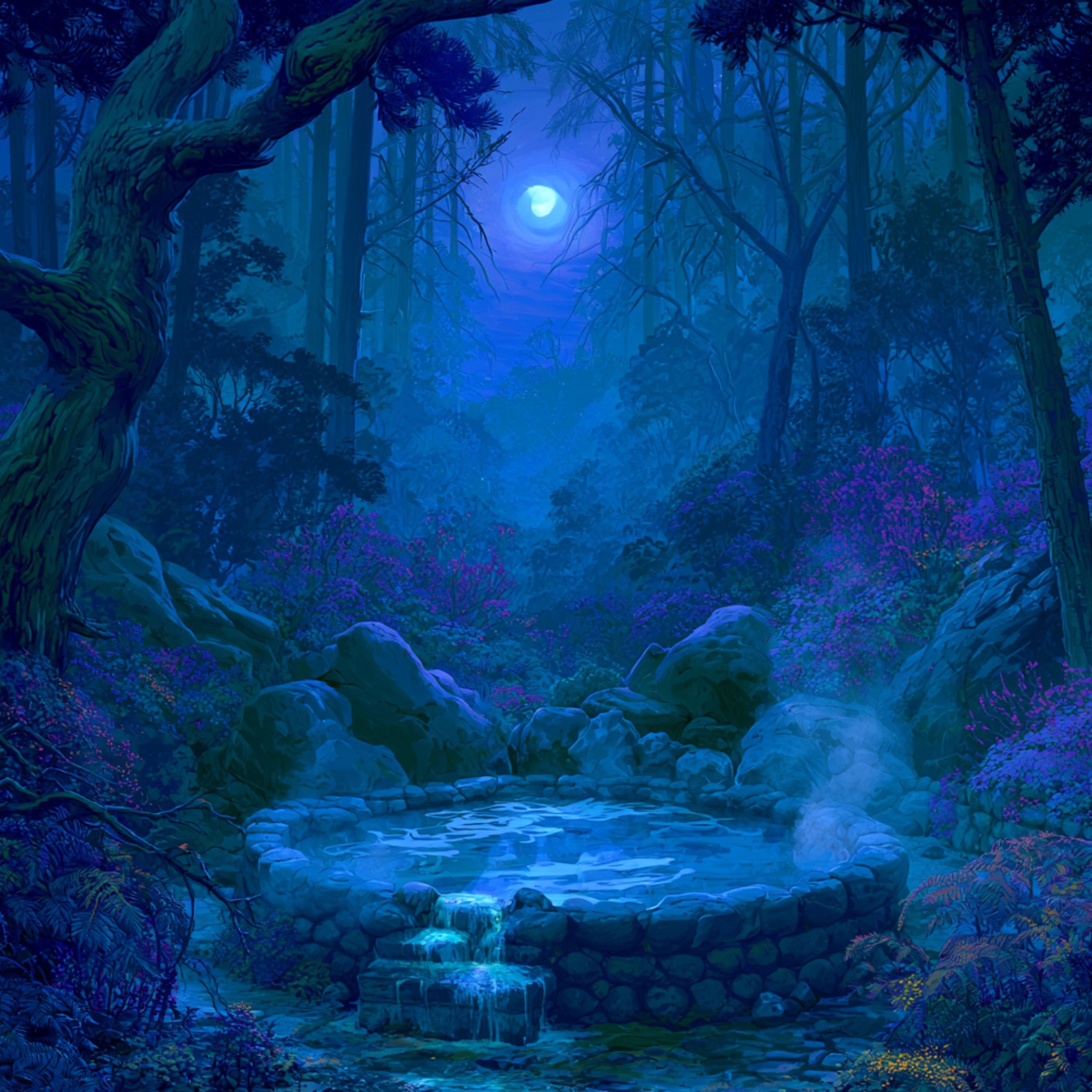 Hidden Hot Spring in the Forest | Water and Night Sounds cover art