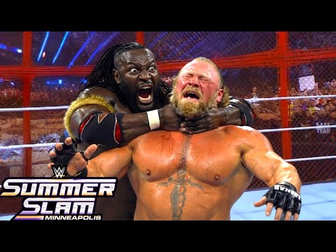 WWE SummerSlam 16 July 2026 Brock Lesnar vs Oba Femi Hell In Cell Brutal Match WWE 2026 Highlights