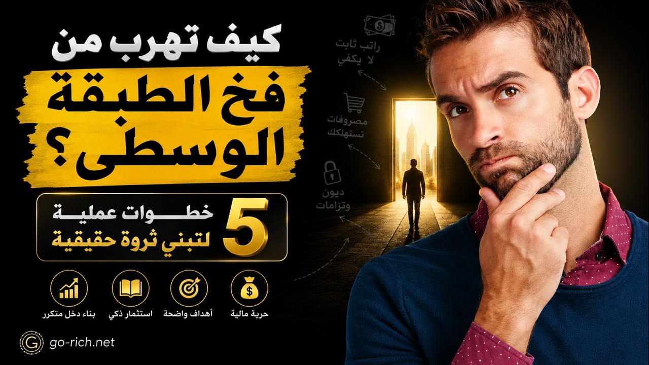 كيف تهرب من فخ الطبقة الوسطى؟ 5 خطوات عملية لتبني ثروة حقيقية cover art