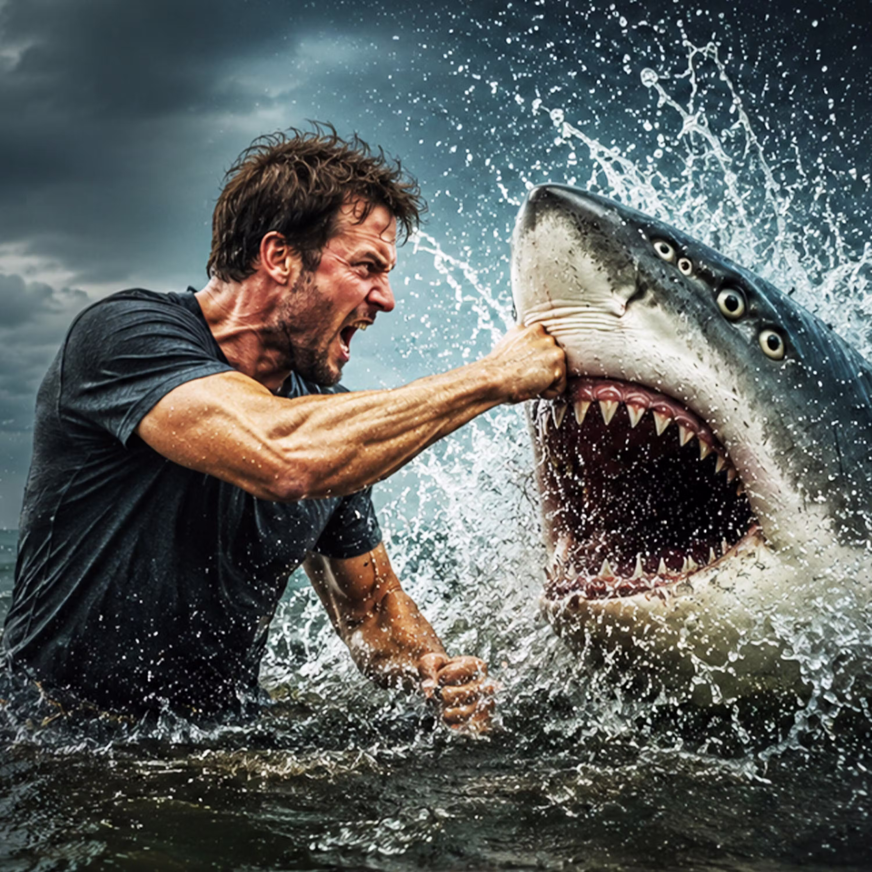 We Punch Sharks | SCP-4416 cover art