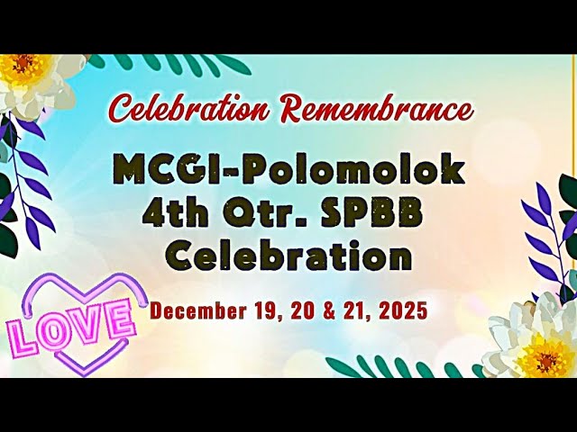 MCGI-Polomolok 4th Qtr. SPBB Celebration Photo Album Souvenir cover art