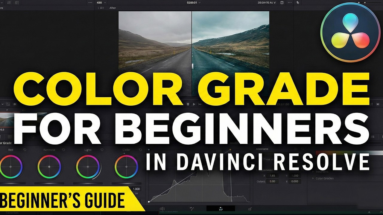 How to Color Grade in DaVinci Resolve for Beginners cover art