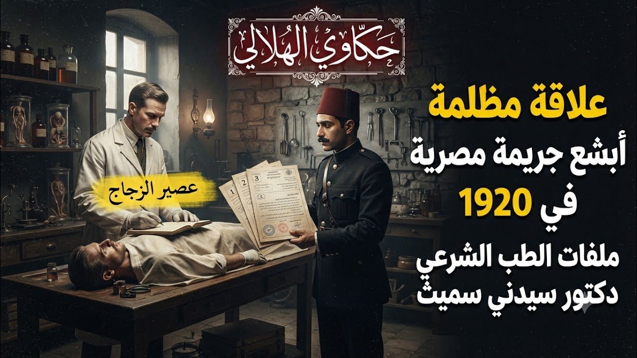 حكاوي الهلالي_ علاقة مظلمة_ أبشع جريمة مصرية في 1920 الموت الزجاجي _ ملفات الطب الشرعي سيدني سميث cover art