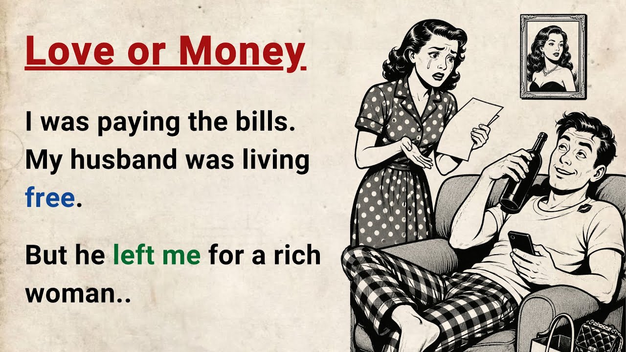 Learn English through Stories Level 3 ⭐ Love or Money - Emotional English Story for Listening Practi cover art