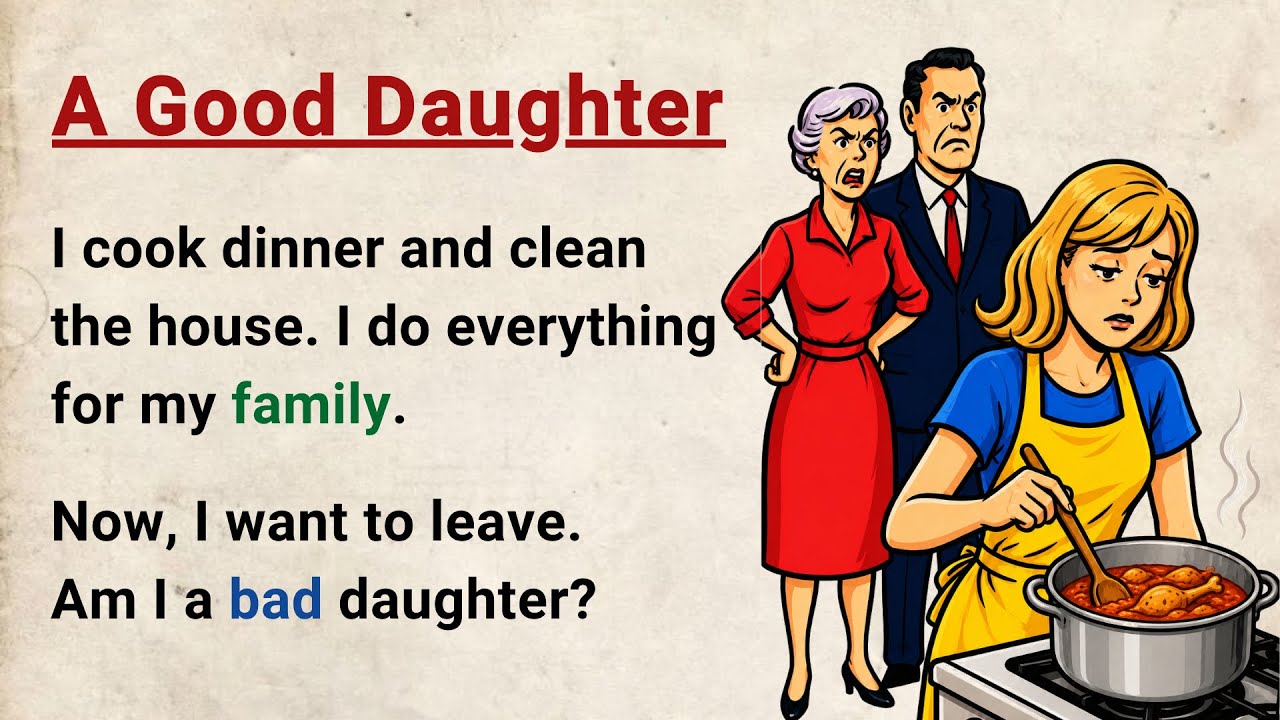 Learn English through Stories Level 3 ⭐ The Good Daughter - Improve your English | English Audiobook cover art