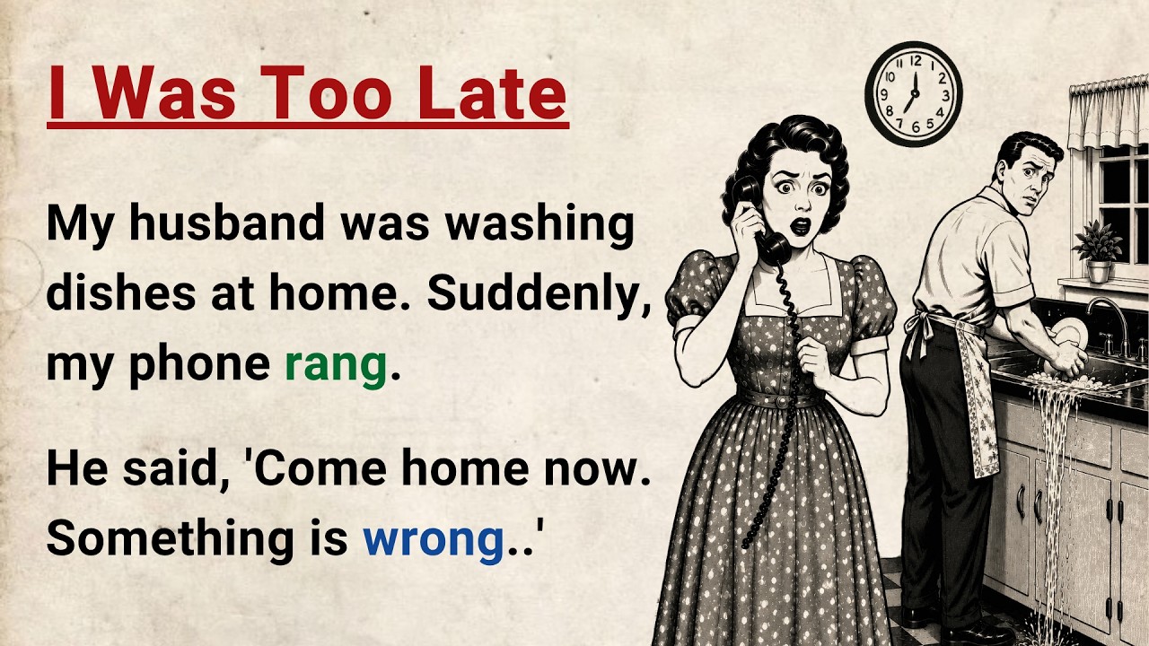 Learn English through Stories Level 3 ⭐ I Was Too Late - Improve your English | English Audio Story cover art