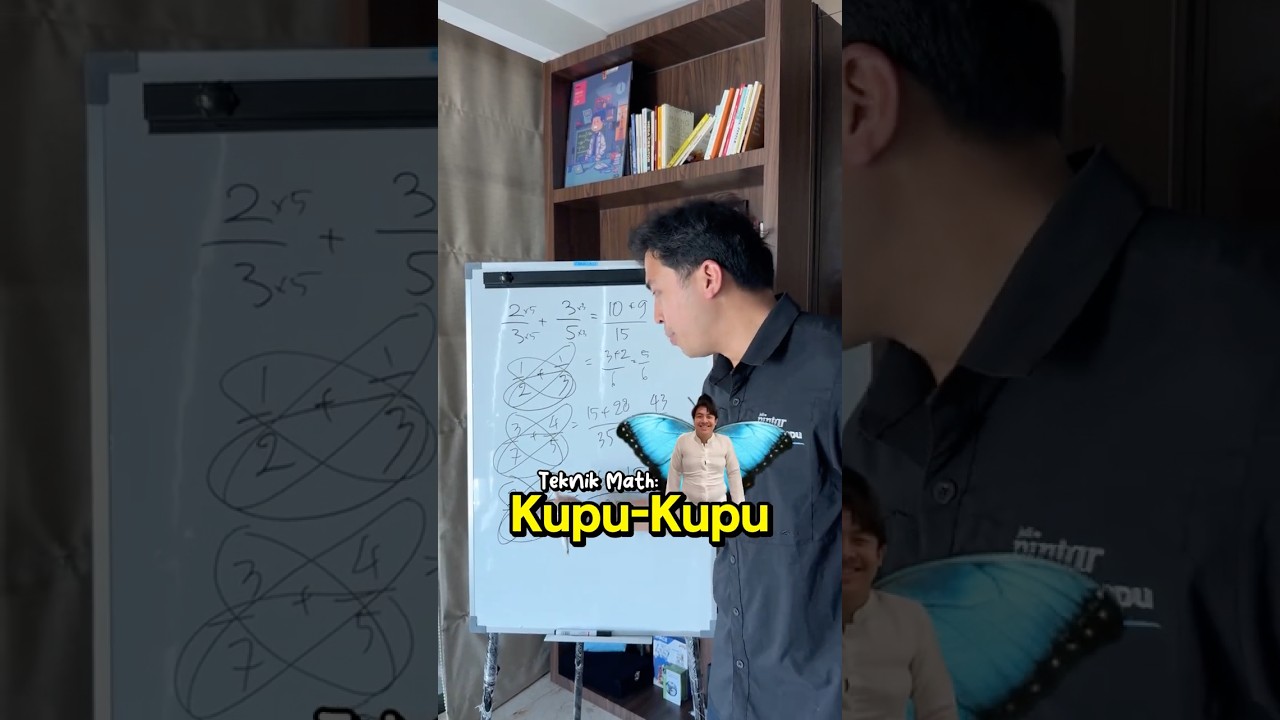 Trik penjumlahan/pengurangan pecahan tuh tinggal pake teknik kupu-kupu guys! cover art