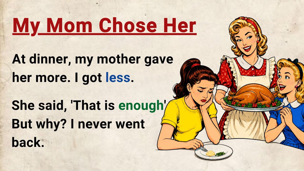 Learn English through Stories Level 3 ⭐ My Mom Chose Her - Emotional English Story for Listening cover art