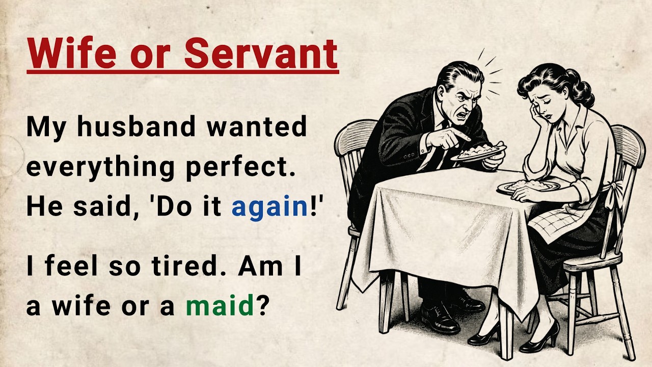 Learn English through Stories Level 3 ⭐ Wife or Servant - Emotional English Story for Listening cover art