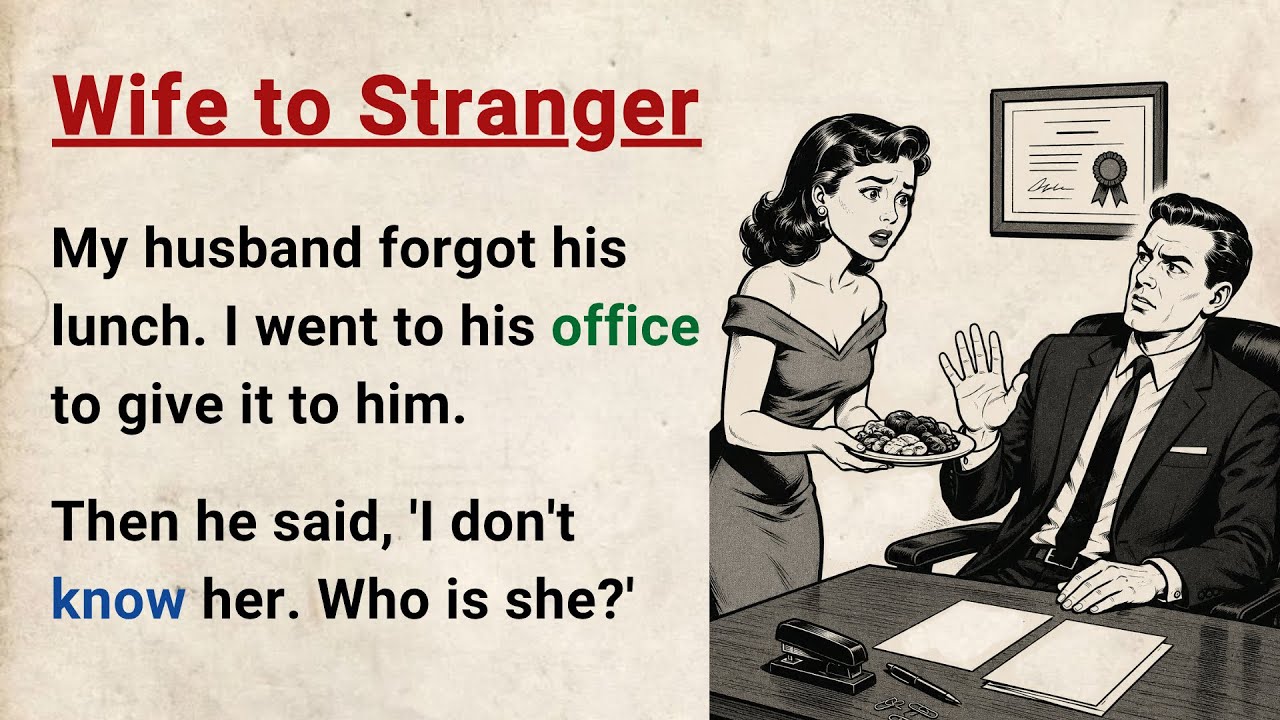 Learn English through Stories Level 3 ⭐ Wife to Stranger - Emotional English Story for Listening cover art