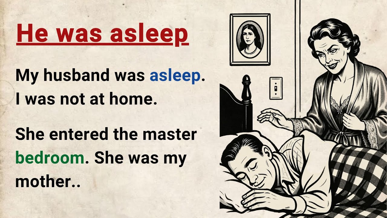Learn English through Stories Level 3 ⭐ He was asleep - Improve your English | English Audio Podcast cover art