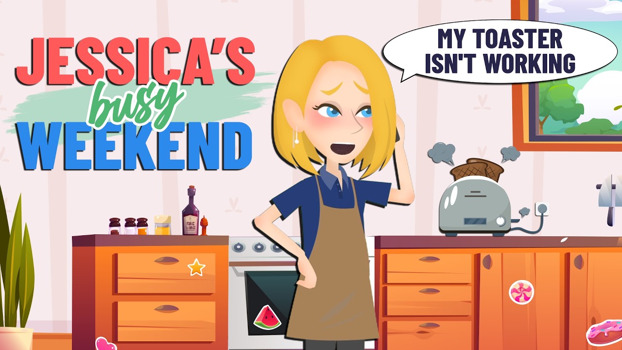 30 Minutes of Listening & Speaking English for Beginners | Jessica’s Busy Weekend | (A2-B1) cover art