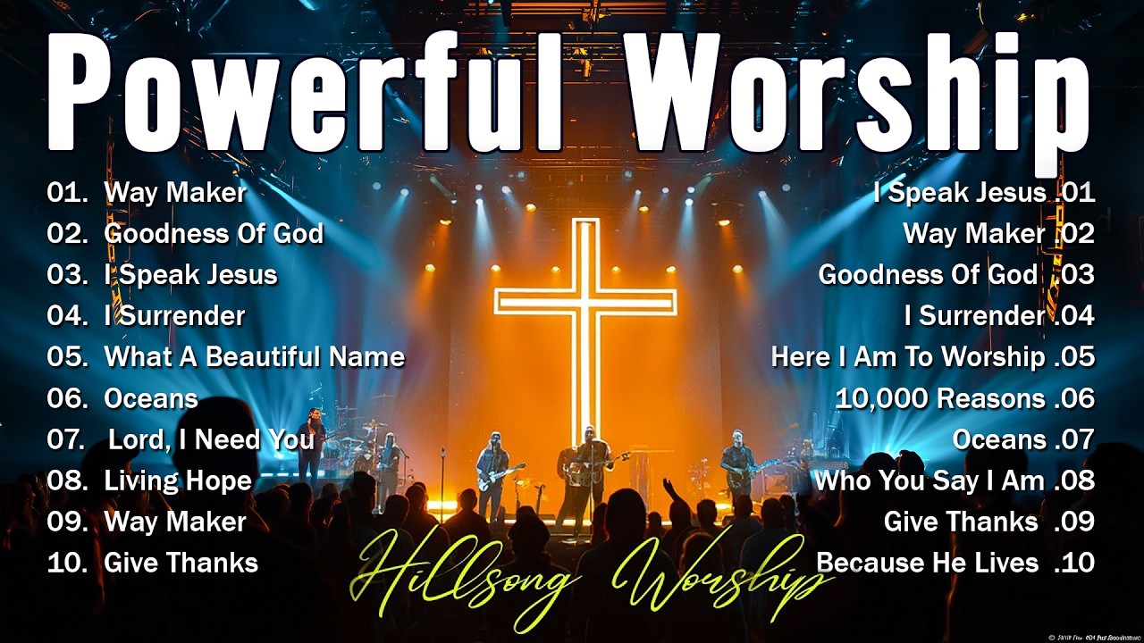 Powerful Worship Songs 2026, Best Nonstop Christian Praise & Morning Worship Music, Hillsong Worship cover art
