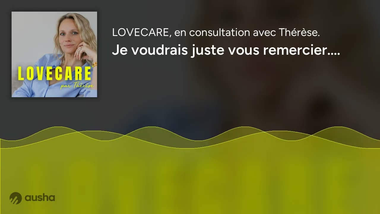 Je voudrais juste vous remercier.... cover art