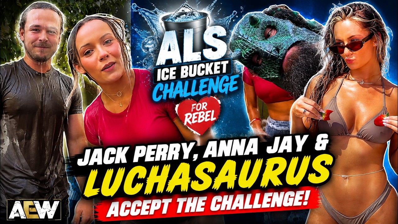 Jack Perry, Anna Jay & Luchasaurus Join the ALS Ice Bucket Challenge