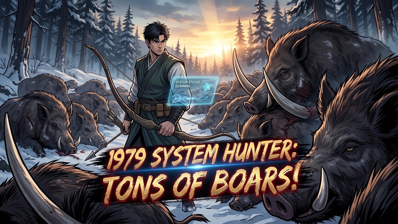 1979 snowy wasteland: With my hunting system and large storage, I hunt wild boars by the ton! cover art