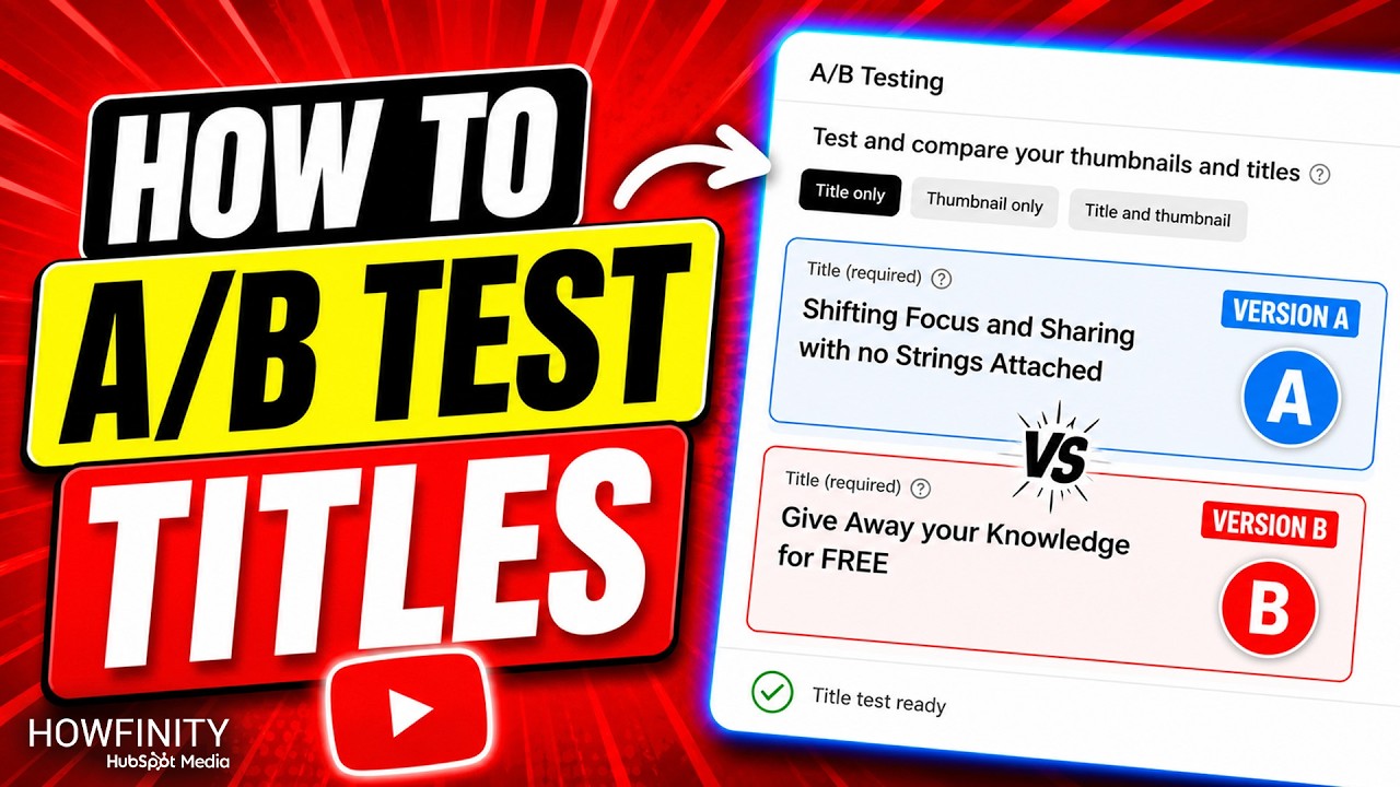 How To A/B Test YouTube Titles cover art