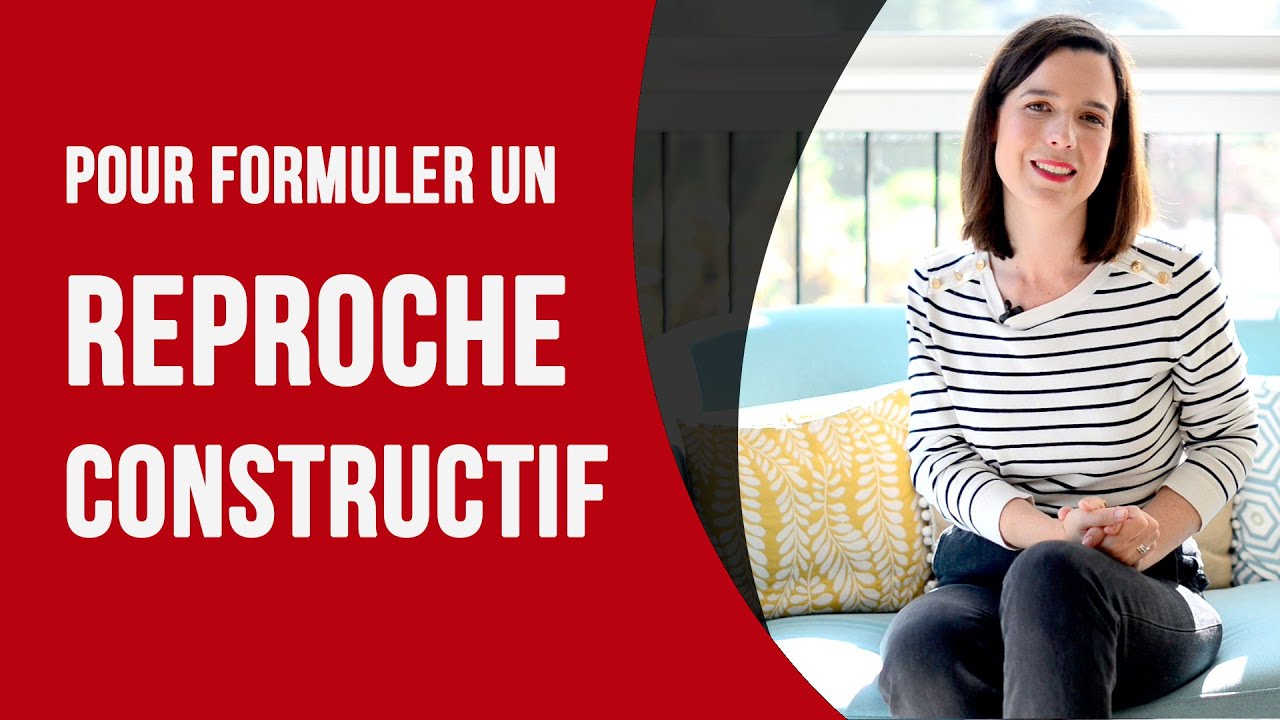 Pour formuler un reproche constructif cover art