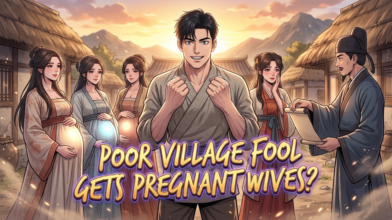 I became a poor village fool, got assigned stunning wives by officials—all gloriously pregnant! cover art