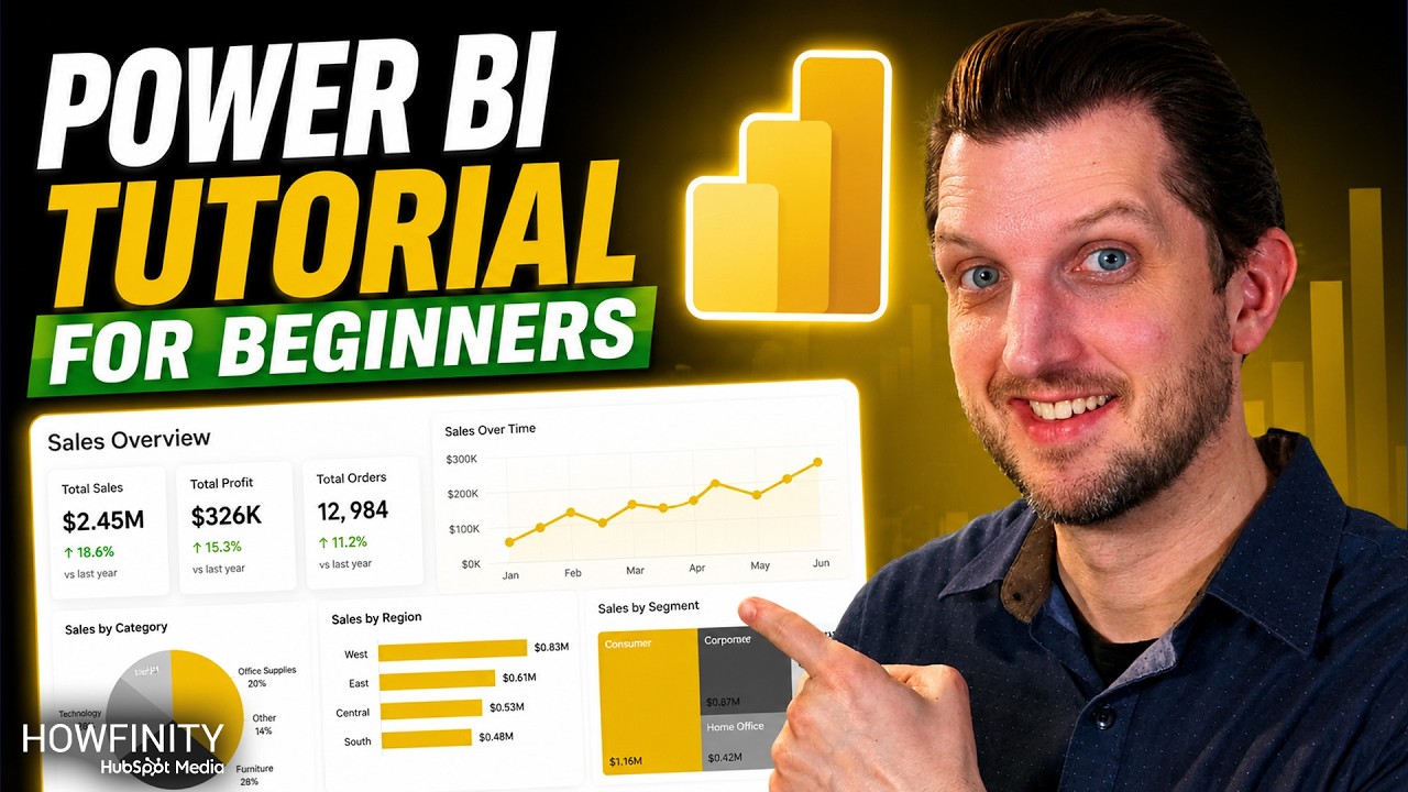 Power BI Tutorial for Beginners cover art