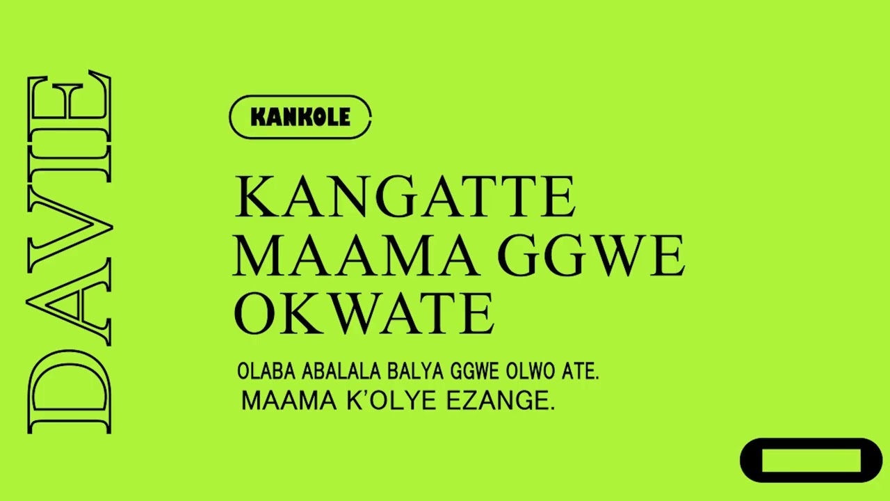Mama - David Lutalo (Lyrics Music Video) cover art
