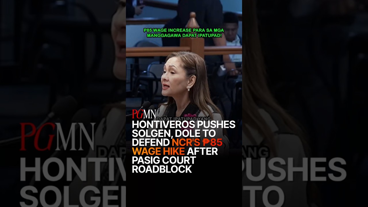 Hontiveros presses SolGen, DOLE to act after Pasig court halts NCR P85 wage hike cover art