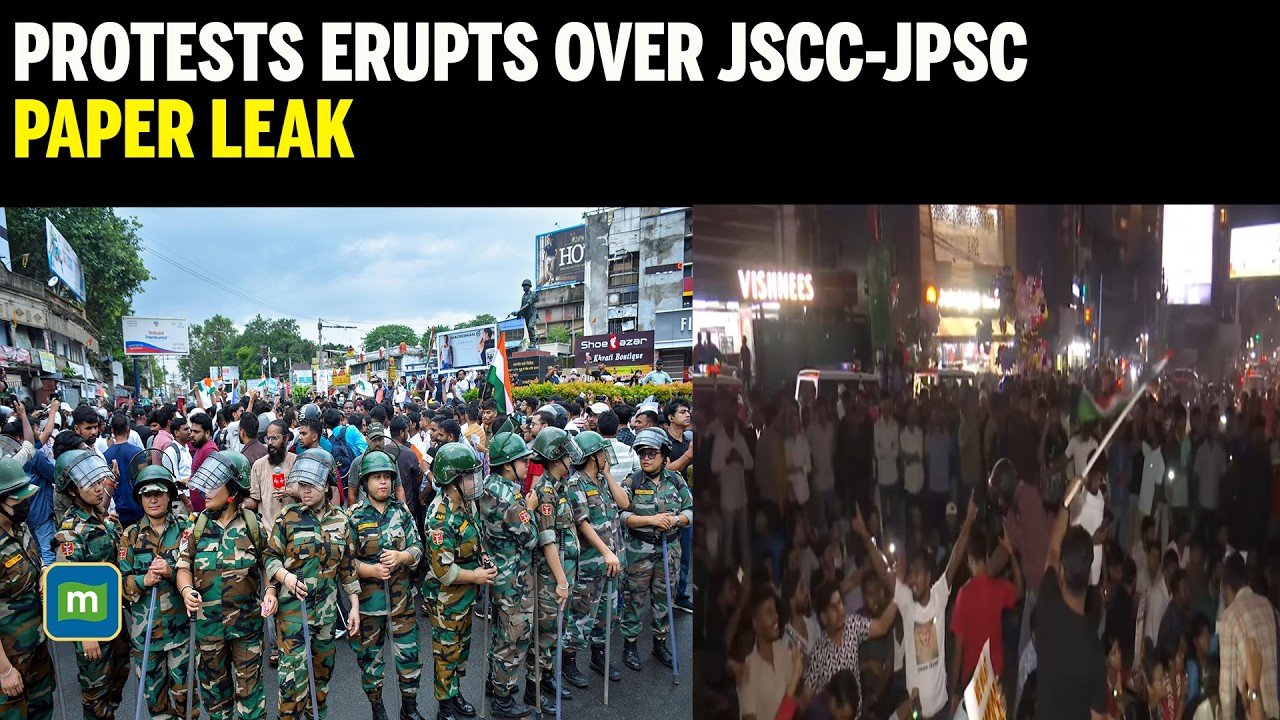 LIVE: JPSC- JSSC aspirants' hold mashal march in Ranchi, students are protesting against paper leak cover art