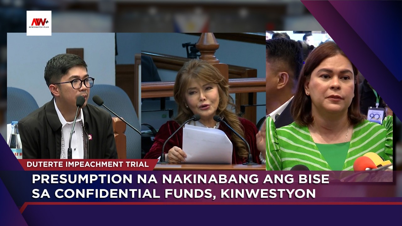 Presumption na nakinabang ang bise sa confidential funds, kinwestyon | Duterte impeachment trial cover art