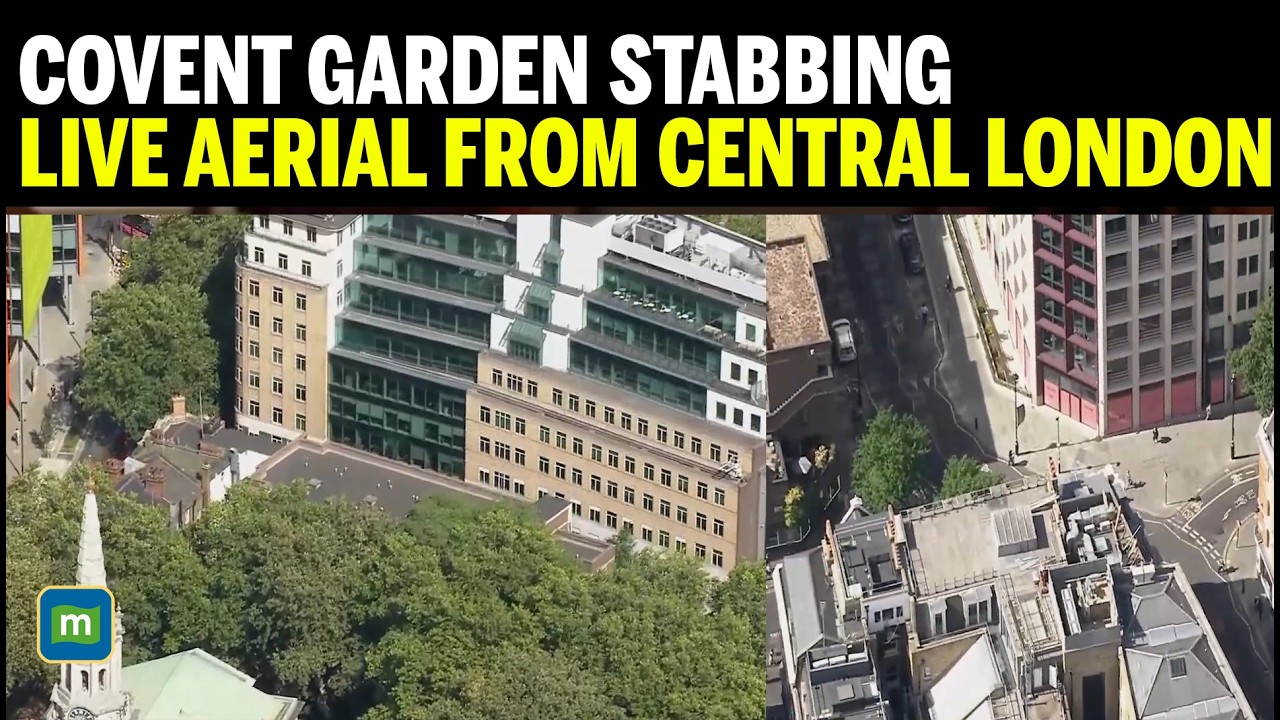 Live: Aerials Over Central London After Four Stabbed in Covent Garden; Woman Arrested cover art