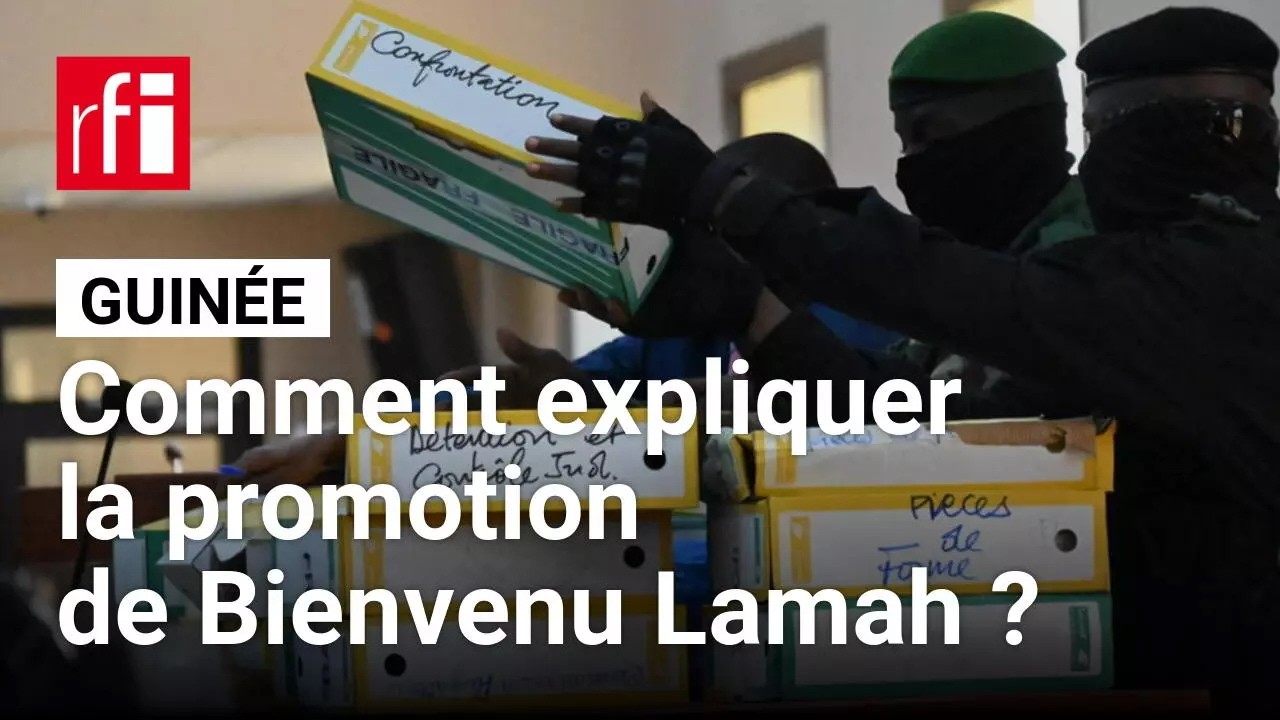 Guinée : la promotion de Bienvenu Lamah remet-elle en cause le procès du 28-Septembre ? • RFI cover art