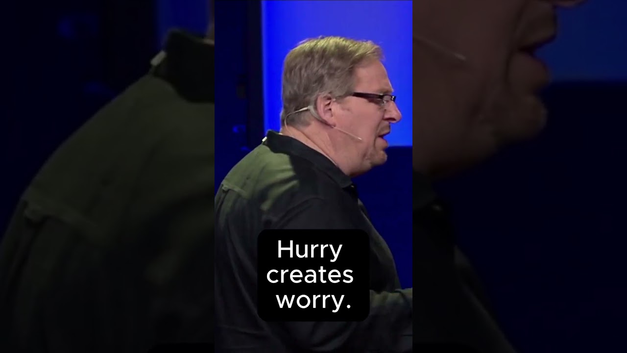 Hurry Creates Worry - Pastor Rick’s Daily Hope cover art
